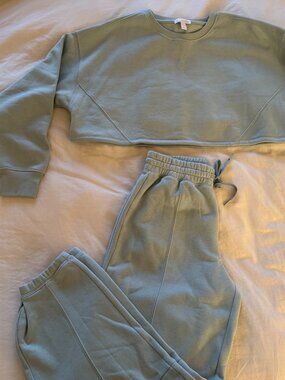 Beyond Yoga Sweat Pant and Crop Sweatshirt